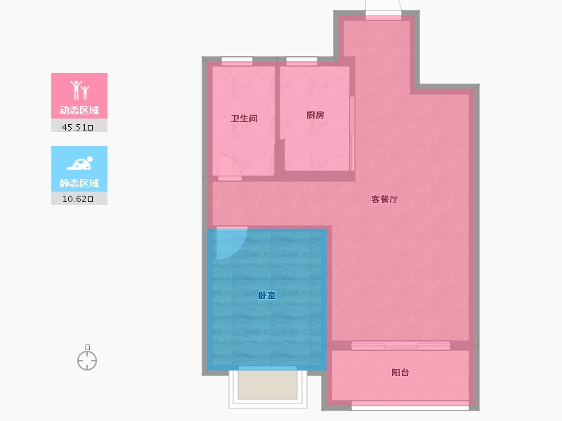 安徽省-淮南市-新滨湖孔雀城-50.00-户型库-动静分区