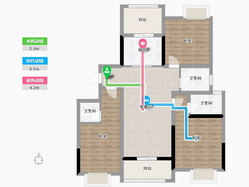 江苏省-扬州市-宏云东悦府-95.01-户型库-动静线