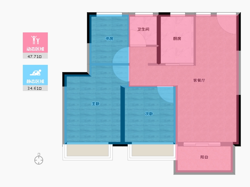 江苏省-徐州市-如苑-74.00-户型库-动静分区