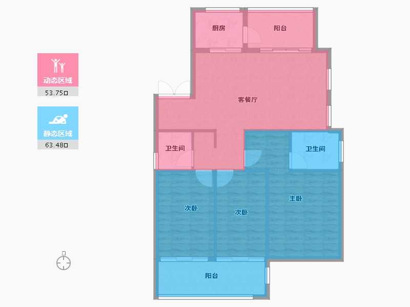 浙江省-台州市-书香一品-108.00-户型库-动静分区