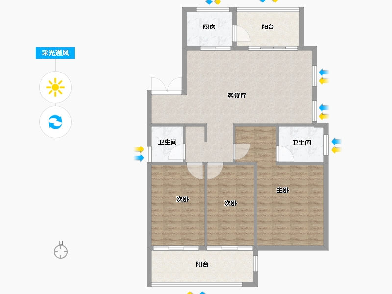 浙江省-台州市-书香一品-108.00-户型库-采光通风