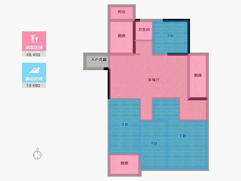 江苏省-淮安市-建华观园-公园道-119.20-户型库-动静分区