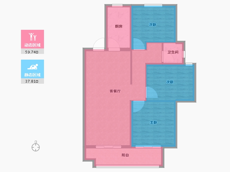 江苏省-徐州市-中海·淮海世家-88.01-户型库-动静分区