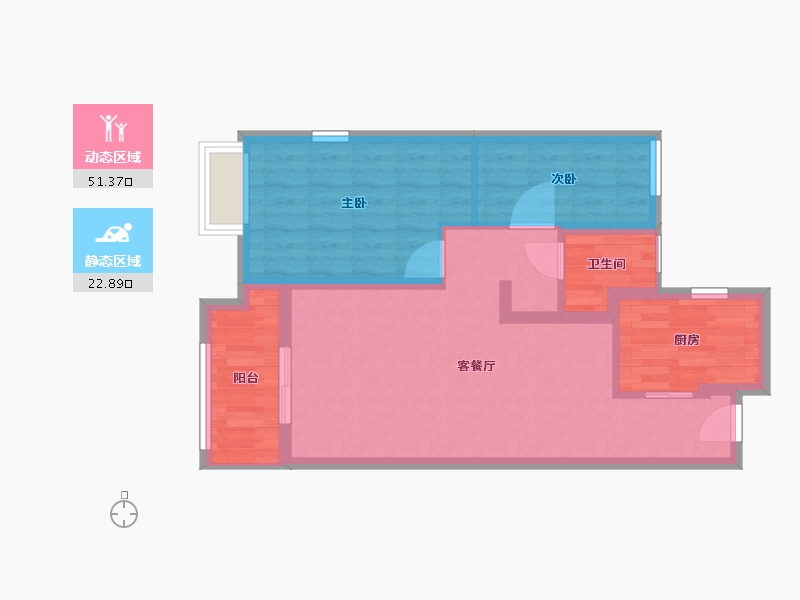 江苏省-扬州市-昌建广场-66.01-户型库-动静分区