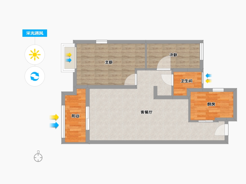 江苏省-扬州市-昌建广场-66.01-户型库-采光通风