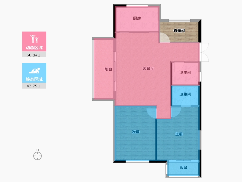 浙江省-台州市-伽富-102.00-户型库-动静分区