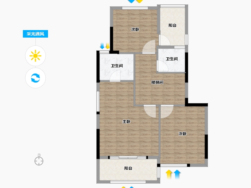 福建省-福州市-滨海首府-98.00-户型库-采光通风