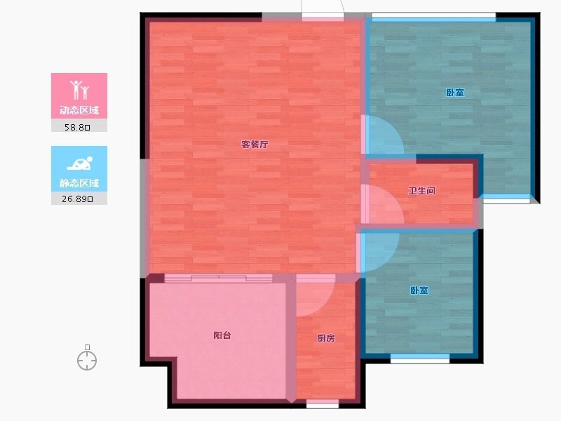 江苏省-宿迁市-东方逸品花苑-77.39-户型库-动静分区