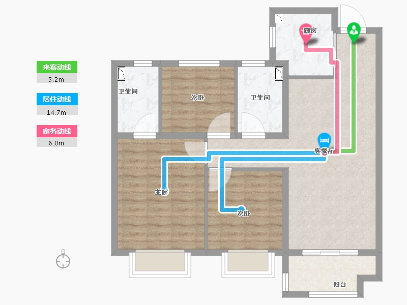 安徽省-合肥市-禹洲林海天城-80.00-户型库-动静线