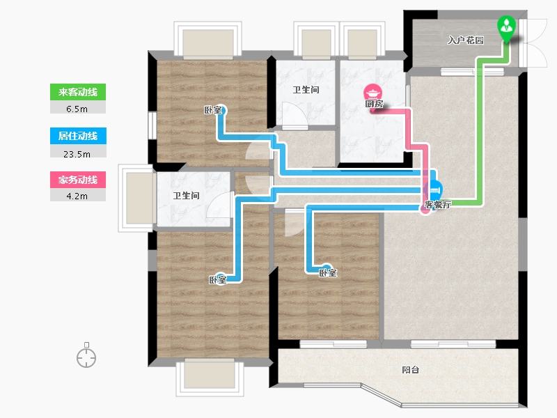 福建省-福州市-贵安新天地公寓-92.00-户型库-动静线