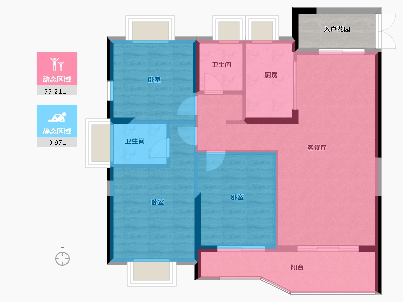 福建省-福州市-贵安新天地公寓-92.00-户型库-动静分区