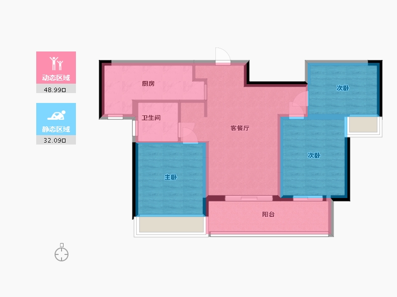 江苏省-淮安市-天禧时代TIMES-72.00-户型库-动静分区