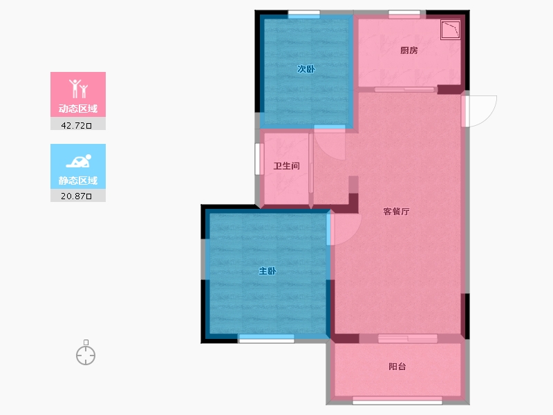 江苏省-淮安市-绿地国际街区-56.00-户型库-动静分区