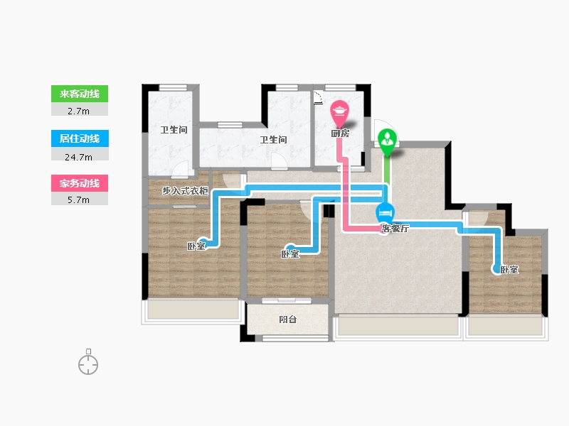 浙江省-金华市-红星金义天铂-103.00-户型库-动静线