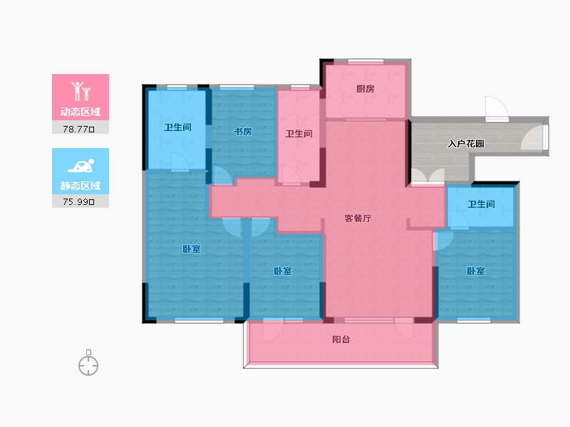 江苏省-南京市-云澜尚府-149.99-户型库-动静分区