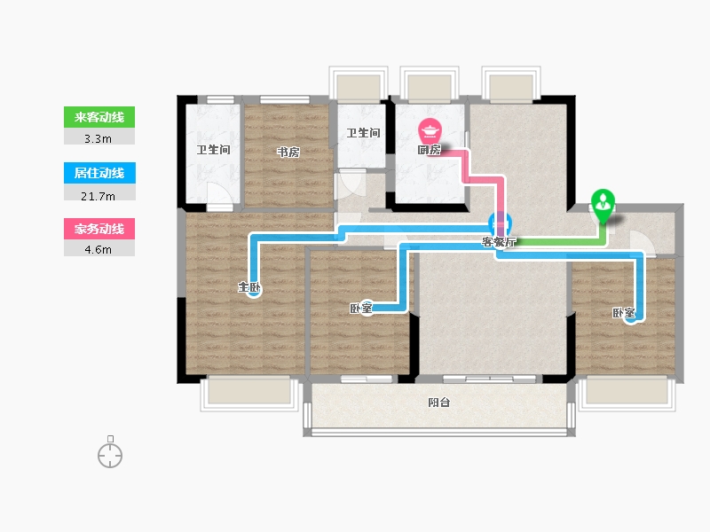 浙江省-宁波市-月桂府-111.99-户型库-动静线