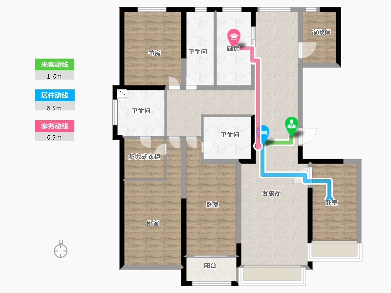 宁夏回族自治区-银川市-金域蓝湾·耀徕-138.00-户型库-动静线