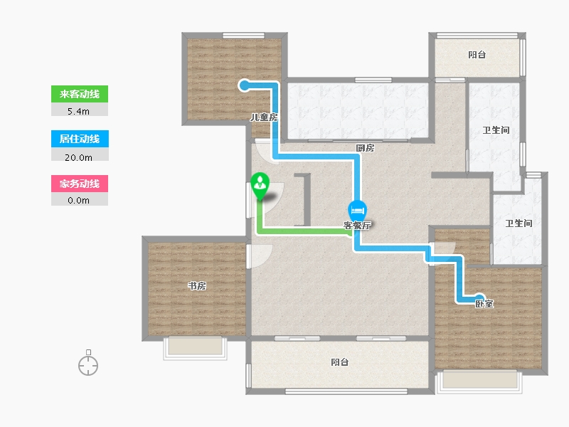 安徽省-合肥市-翡翠天际-202.00-户型库-动静线