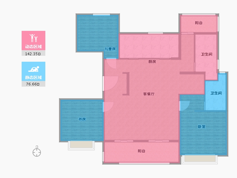 安徽省-合肥市-翡翠天际-202.00-户型库-动静分区