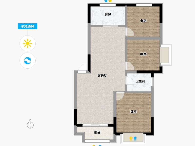 江苏省-宿迁市-台湾小镇（泗洪）-78.00-户型库-采光通风