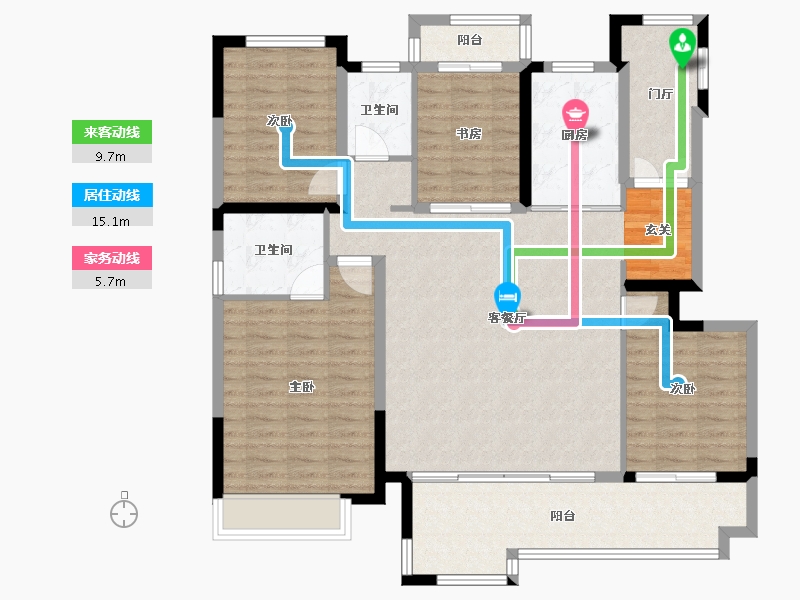 安徽省-滁州市-荣盛华府-123.22-户型库-动静线