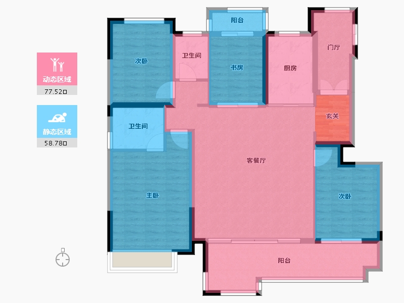 安徽省-滁州市-荣盛华府-123.22-户型库-动静分区