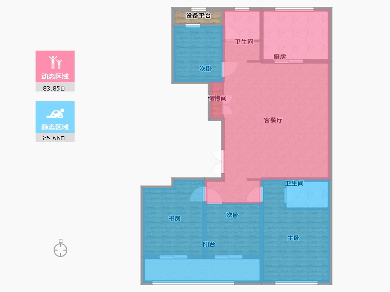 江苏省-盐城市-通银云璟-157.01-户型库-动静分区