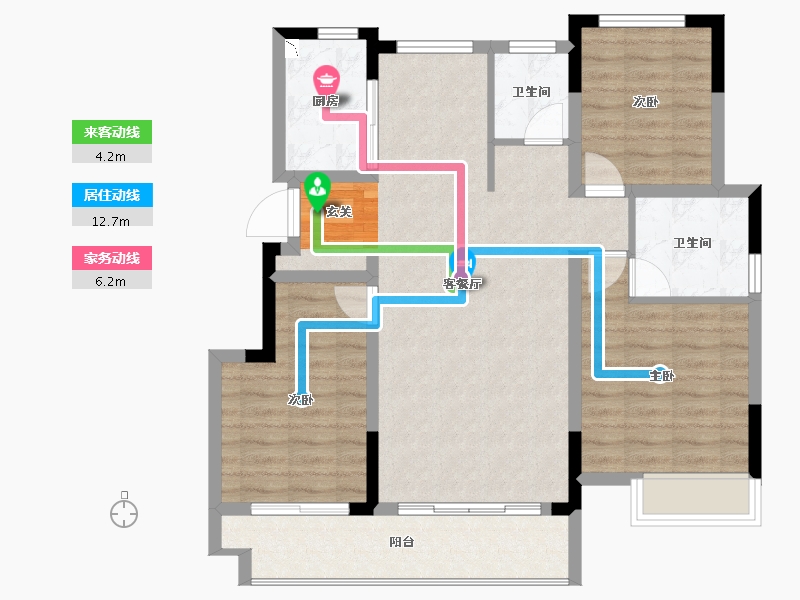 安徽省-滁州市-明发水韵桃源-92.00-户型库-动静线