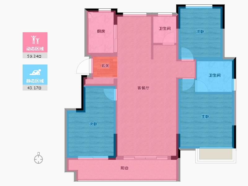 安徽省-滁州市-明发水韵桃源-92.00-户型库-动静分区