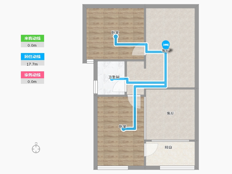 福建省-福州市-世茂福晟·华威钱隆奥体城-55.00-户型库-动静线