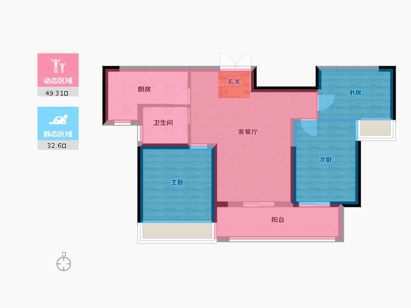 江苏省-淮安市-天禧时代TIMES-73.00-户型库-动静分区