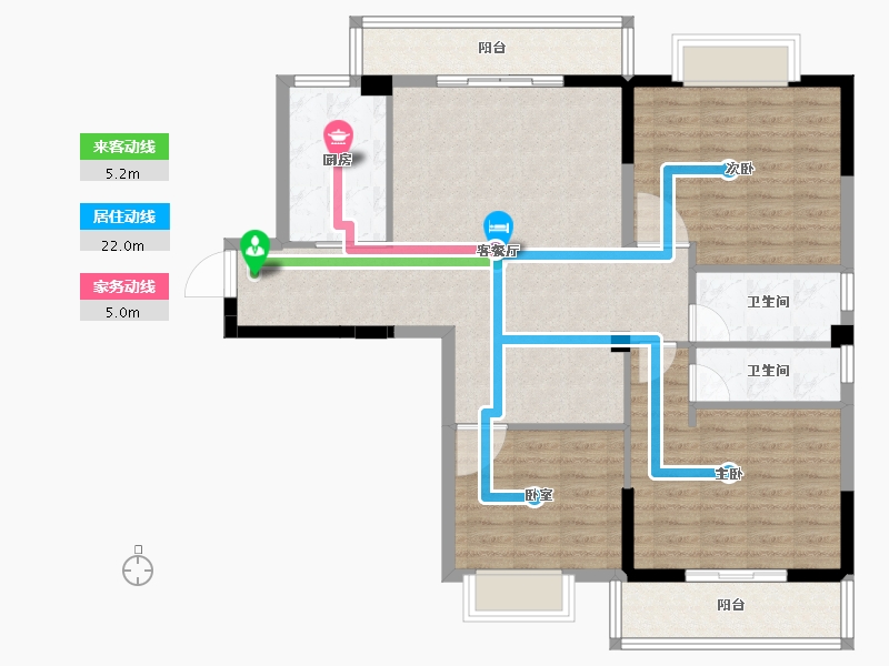 福建省-莆田市-凤达·南湖佳园-105.02-户型库-动静线