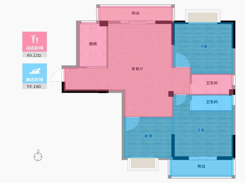 福建省-莆田市-凤达·南湖佳园-105.02-户型库-动静分区