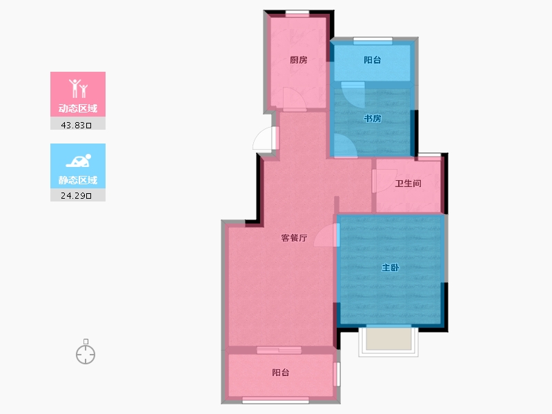 江苏省-南通市-丽景湾-60.10-户型库-动静分区