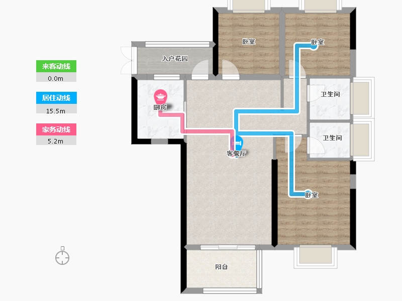 福建省-福州市-贵安新天地公寓-87.00-户型库-动静线