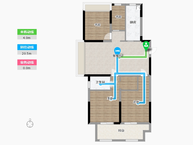 江苏省-淮安市-天生赢家二期-103.00-户型库-动静线