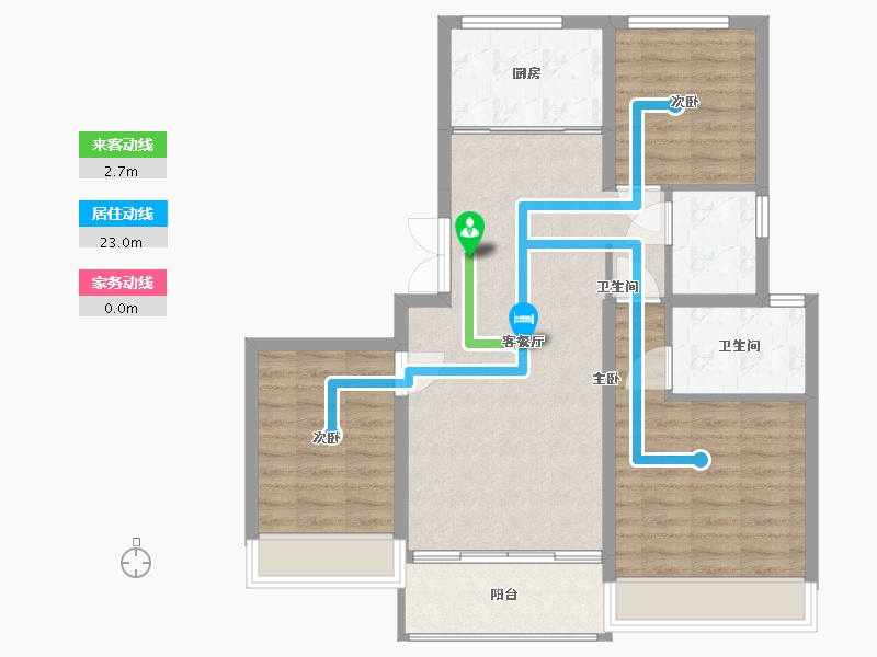 江苏省-苏州市-澎湃东区-86.33-户型库-动静线