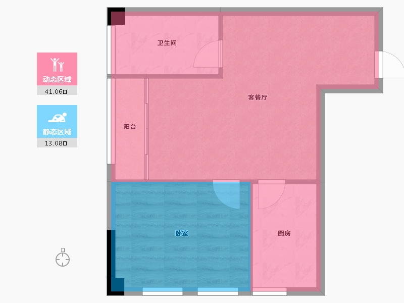 福建省-福州市-世茂福晟·华威钱隆奥体城-49.03-户型库-动静分区