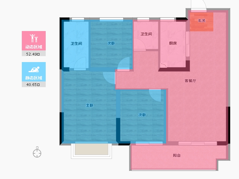 安徽省-滁州市-明发水韵桃源-84.01-户型库-动静分区