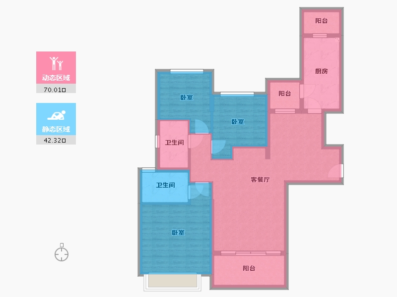 浙江省-湖州市-湖州恒大悦珑湾-100.00-户型库-动静分区