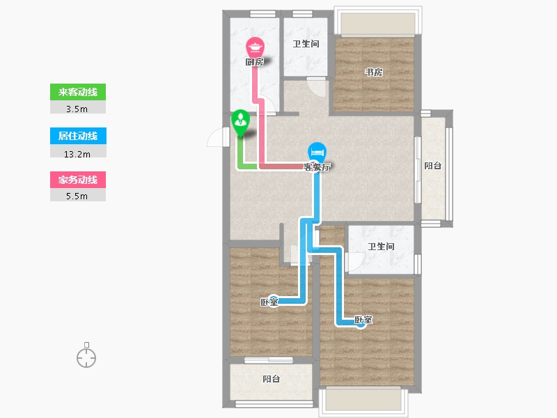 浙江省-温州市-奥体华府-79.00-户型库-动静线