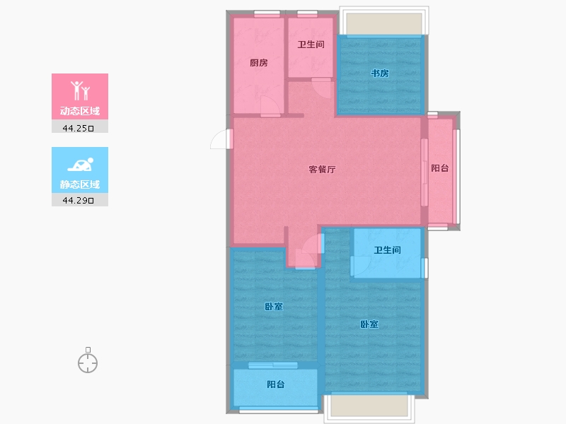 浙江省-温州市-奥体华府-79.00-户型库-动静分区