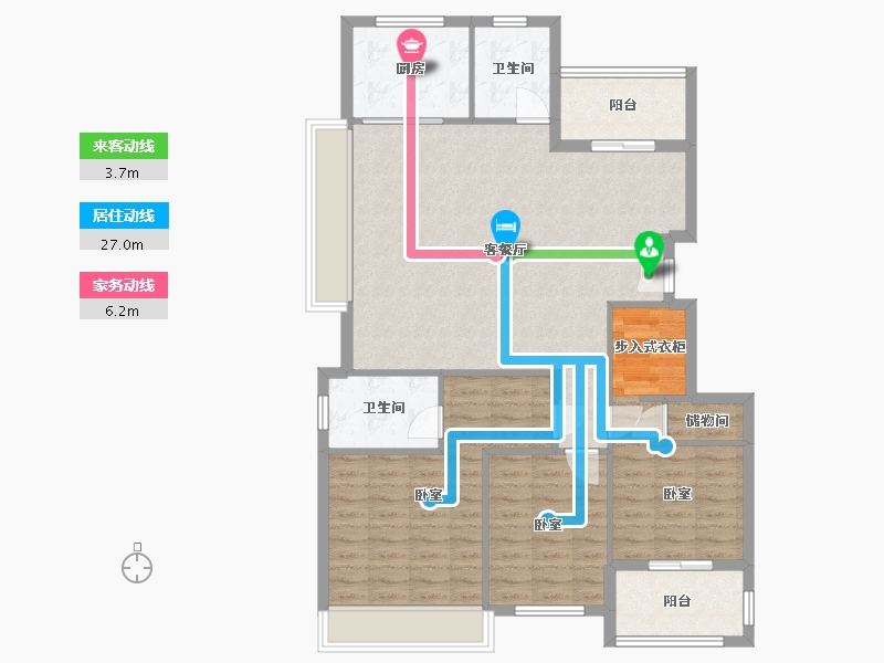 浙江省-湖州市-香悦四季-108.00-户型库-动静线