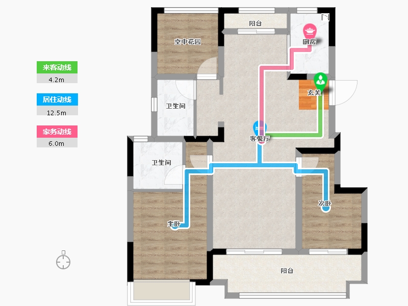 安徽省-滁州市-奥园万兴誉府-85.90-户型库-动静线