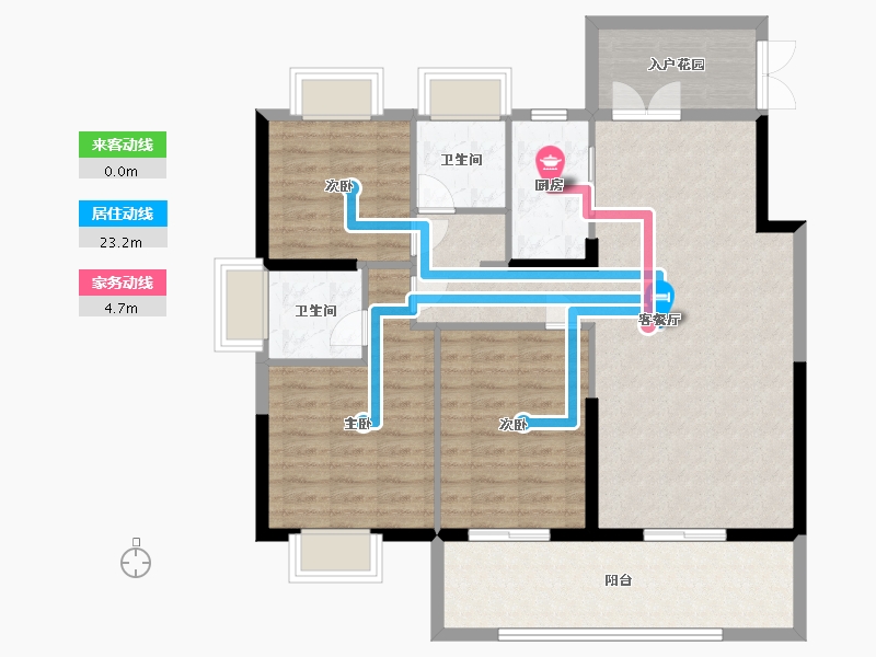 江苏省-南通市-沪润金域蓝湾-102.00-户型库-动静线