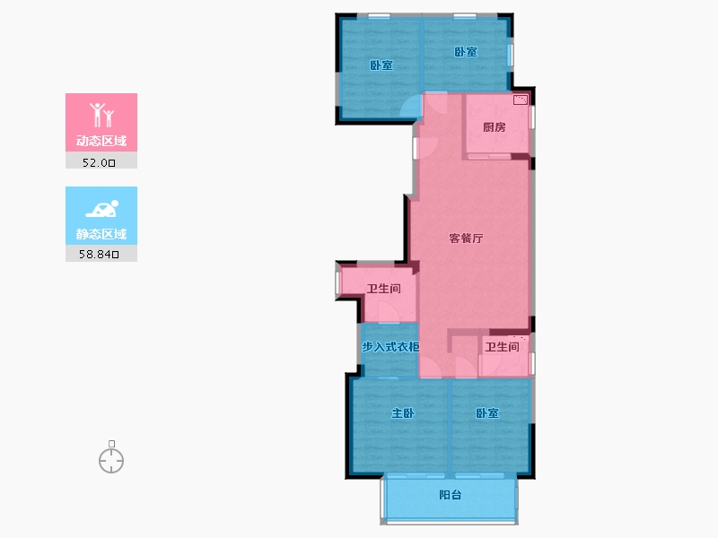 浙江省-宁波市-恒威·鸣凤府-100.00-户型库-动静分区