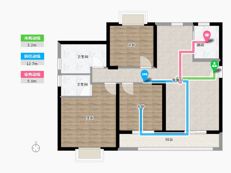 福建省-宁德市-瑞盛中央花园-98.00-户型库-动静线