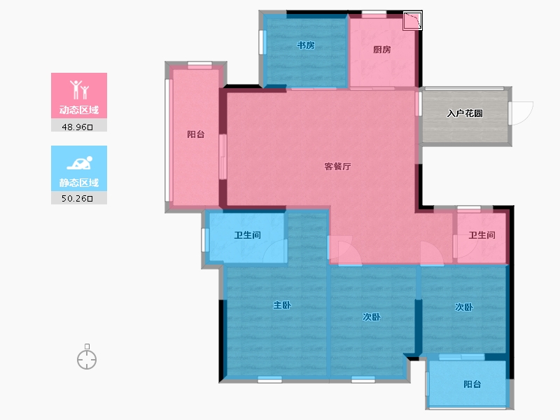 福建省-宁德市-三盛·璞悦山河-94.00-户型库-动静分区