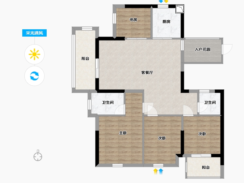 福建省-宁德市-三盛·璞悦山河-94.00-户型库-采光通风