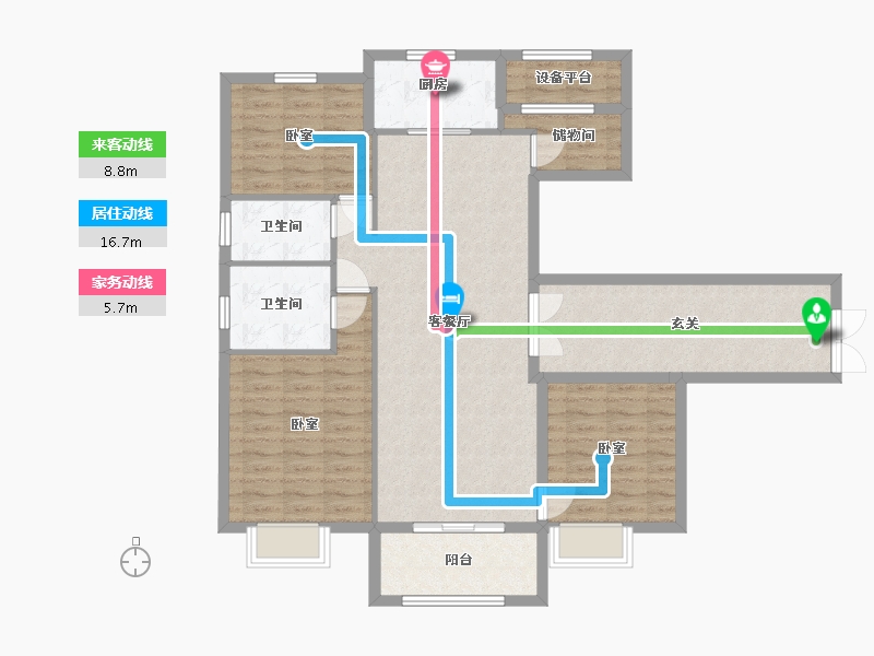 浙江省-湖州市-惠丰悦君府-111.20-户型库-动静线